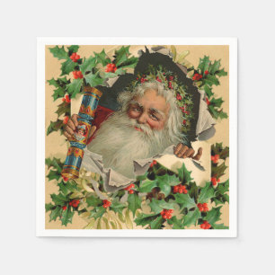 Merry Christmas Santa Claus Antique classic Napkin
