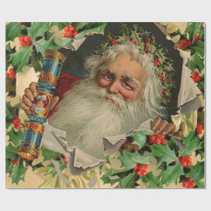 Merry Christmas Santa Claus Antique classic Wrapping Paper