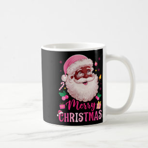 Merry Christmas Santa Claus Black Afro African Ame Coffee Mug