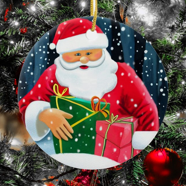 Merry Christmas - Santa Claus Ceramic Tree Decoration (Creator Uploaded)