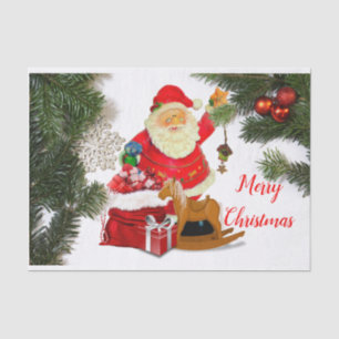 Merry Christmas Santa  Claus Decoupage Craft Tissue Paper