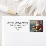 Merry Christmas Santa Claus Fishing Return Address<br><div class="desc">Capture the Magic of the Season with Santa Claus Fishing in the Lake, Reeling in Holiday Joy! One-of-a-kind fishing-themed return address labels to send out holiday cheer and greetings to those who love to fish. Immerse yourself in the enchantment of Christmas with our Santa Claus Fishing in the Lake, a...</div>