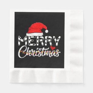 Merry Christmas Santa Claus Funny Family  Napkin