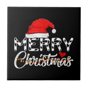 Merry Christmas Santa Claus Funny Family Tile