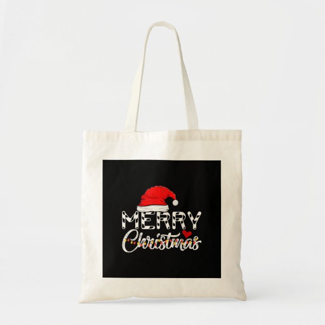 Merry Christmas Santa Claus Funny Family  Tote Bag (Front)