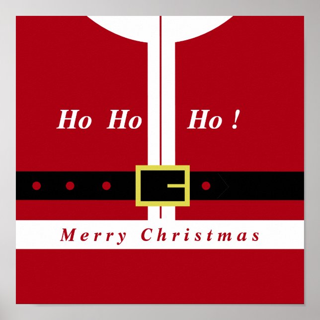 Merry Christmas Santa Claus Funny Poster (Front)