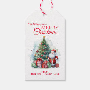 Merry Christmas Santa Claus Gift Tags