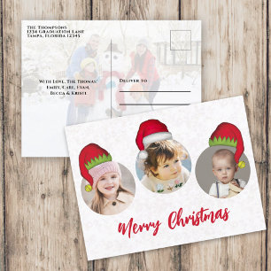 Merry Christmas Santa Claus Hat Holiday Postcard