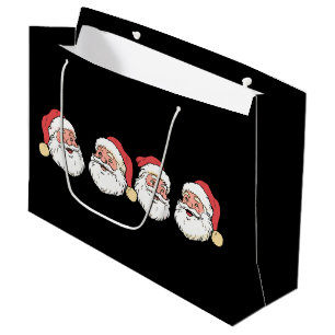 Merry Christmas Santa Claus Hat Xmas Large Gift Bag