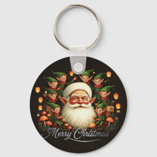 Merry Christmas Santa Claus Key Ring