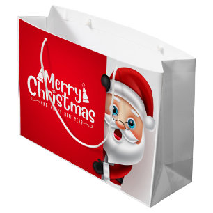 Merry Christmas Santa Claus Large Gift Bag