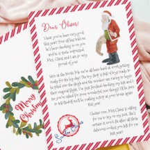 Merry Christmas Santa Claus Letter North Pole