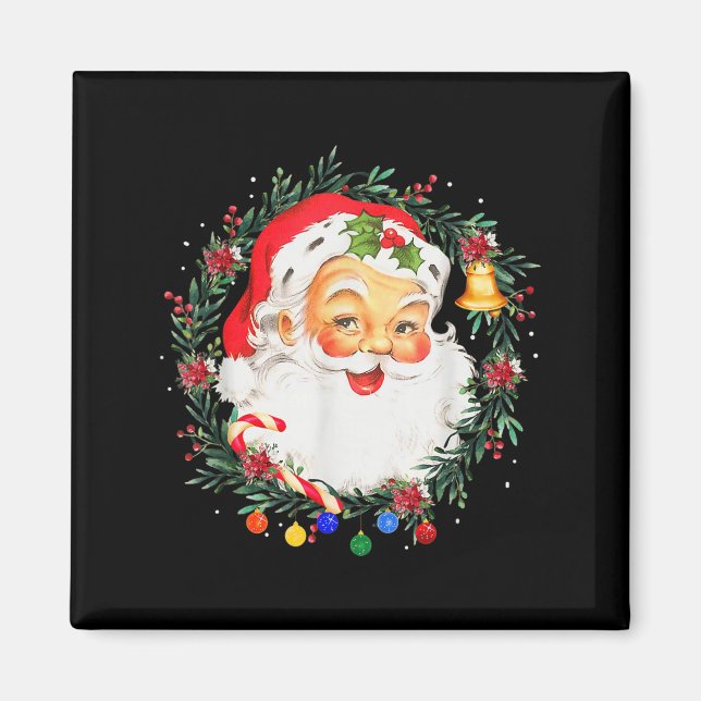 Merry Christmas Santa Claus Nk Afro African Americ Magnet (Front)