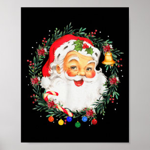 Merry Christmas Santa Claus Nk Afro African Americ Poster