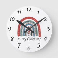 Merry Christmas Santa Claus Rainbow