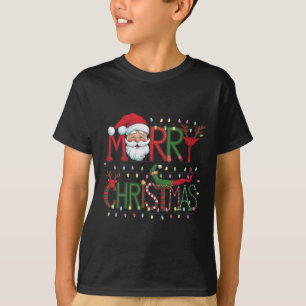 Merry Christmas Santa Claus Reindeer Holiday Fun  T-Shirt