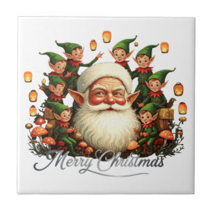 Merry Christmas Santa Claus Tile