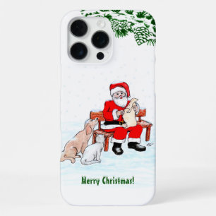 Merry Christmas - Santa Claus with Cat and Dog Cas iPhone 16 Pro Max Case