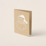 Merry Christmas Santa Claus Xmas Foil Card<br><div class="desc">You will love our elegant foil card!  Make a splash this year with your holiday cards!</div>