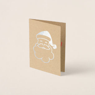 Merry Christmas Santa Claus Xmas Foil Card