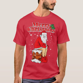 Merry Christmas Santa Clause Chimney Poop T-Shirt
