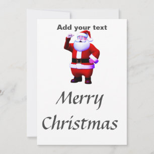 Merry Christmas Santa clauz art add your name text Invitation