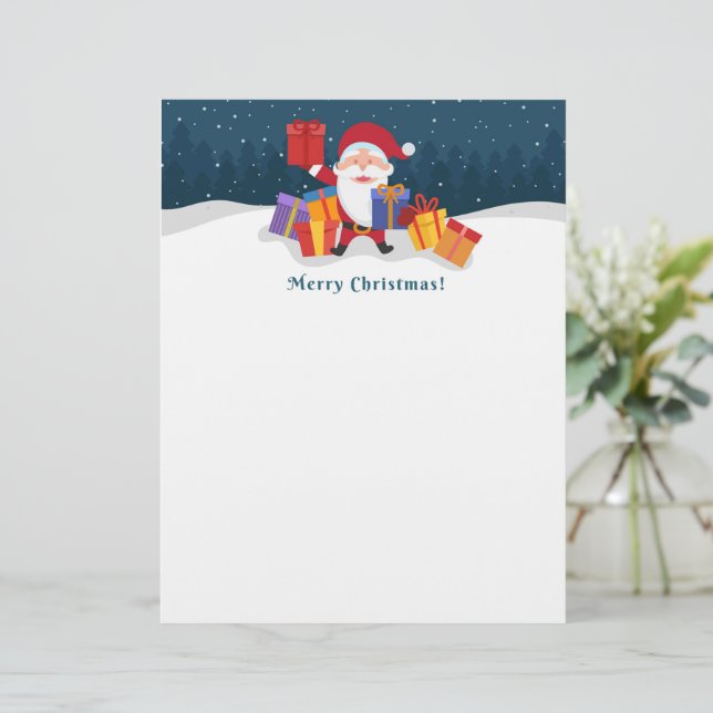 Merry Christmas Santa Custom Letterhead (Standing Front)