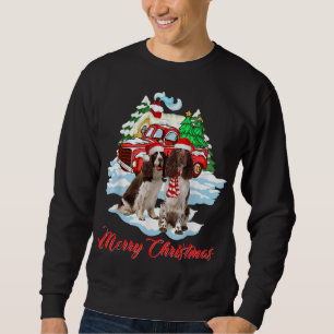 Merry Christmas Santa English Springer Spaniel Dog Sweatshirt