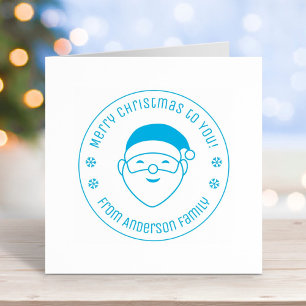 Merry Christmas Santa from Family Round Self-inking Stamp