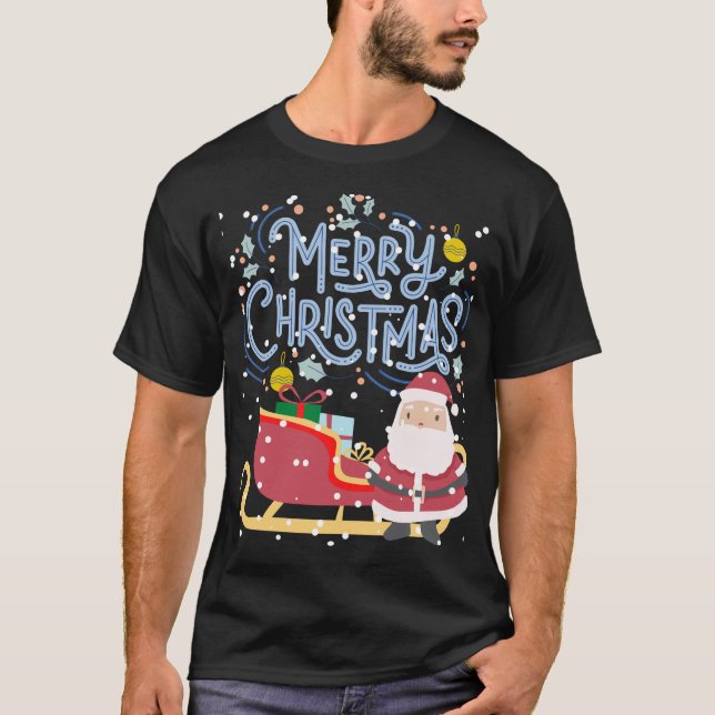 Merry Christmas Santa Fun T-Shirt (Front)