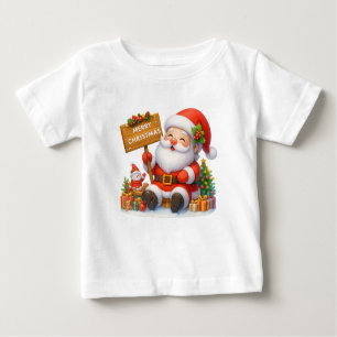 Merry Christmas Santa Funny T-Shirt. Baby T-Shirt