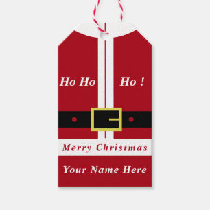 Merry Christmas - Santa - Gift For You - Add Name Gift Tags