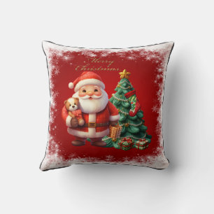 Merry Christmas Santa gifts and Christmas tree Cushion