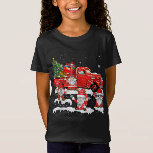 Merry Christmas Santa Gnome with Red Truck Gnomes T-Shirt