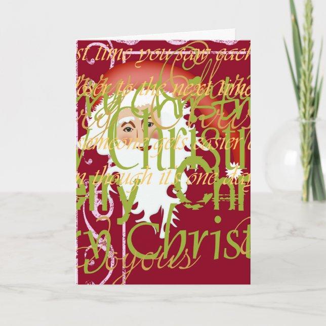 Merry Christmas Santa Greeting Card (Front)