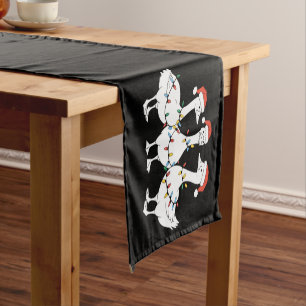 Merry Christmas Santa Hat Ducks Holiday Xmas Duck Short Table Runner