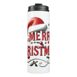 Merry Christmas Santa Hat Thermal Tumbler