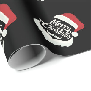 Merry Christmas Santa Hat wrapping paper
