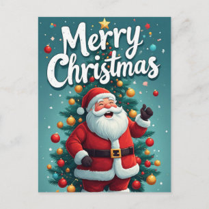 Merry Christmas Santa Holiday Postcard