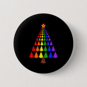 Merry Christmas Santa Human Lgbt Gay Pride Flag Xm 6 Cm Round Badge