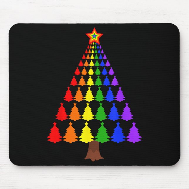 Merry Christmas Santa Human Lgbt Gay Pride Flag Xm Mouse Pad (Front)