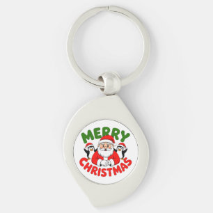 Merry Christmas Santa Key Ring