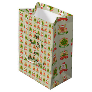 Merry Christmas Santa Medium Gift Bag