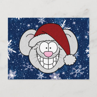 Merry Christmas Santa Mouse Screwball Graphics Postcard