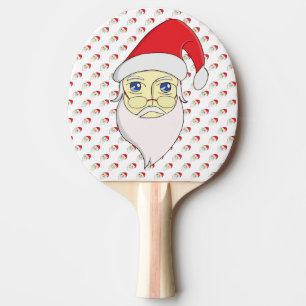 Merry Christmas Santa Ping Pong Paddle
