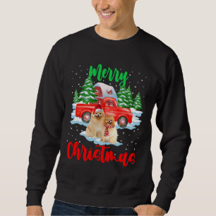 Merry Christmas Santa Pomeranian Truck Sweatshirt