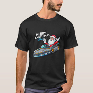Merry Christmas Santa Racing T-Shirt – Festive Fun
