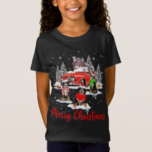 Merry Christmas Santa Reindeer Bernese Mountain Wi T-Shirt