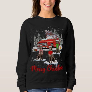 Merry Christmas Santa Reindeer Irish Wolfhound Wit Sweatshirt
