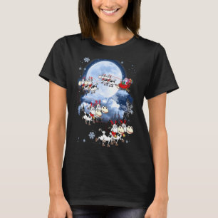 Merry Christmas Santa Ride Cow Sleigh Xmas Pajam T-Shirt